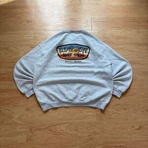 Ron Jon Surf Shop Cocoa Beach Graphic Crewneck Sweatshirt Gray 2XL